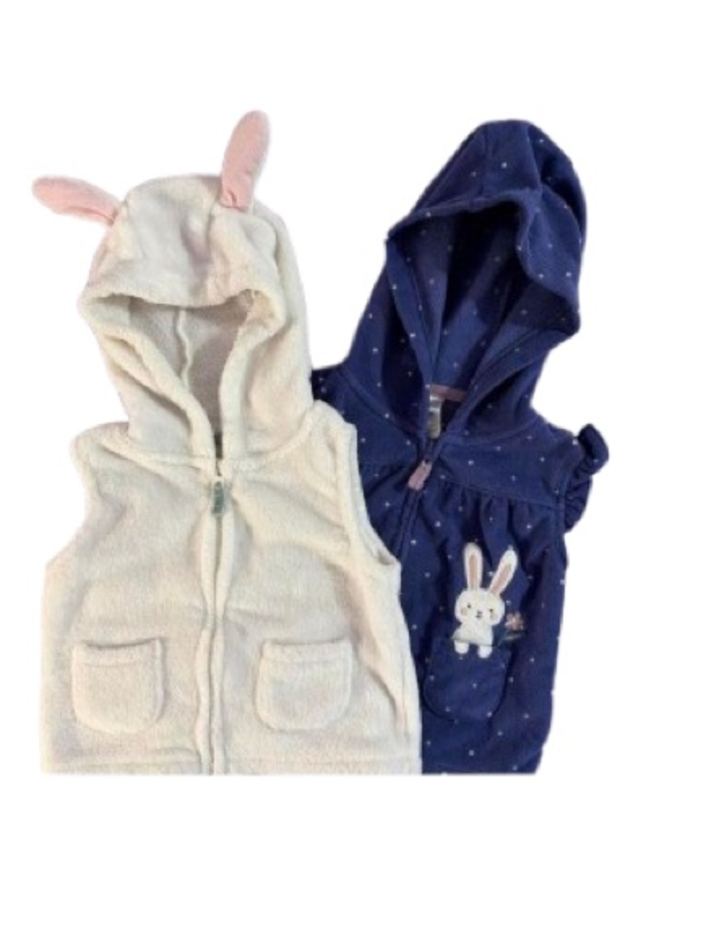 Carter's 2 pack Baby Girl Hooded vests - 12 months